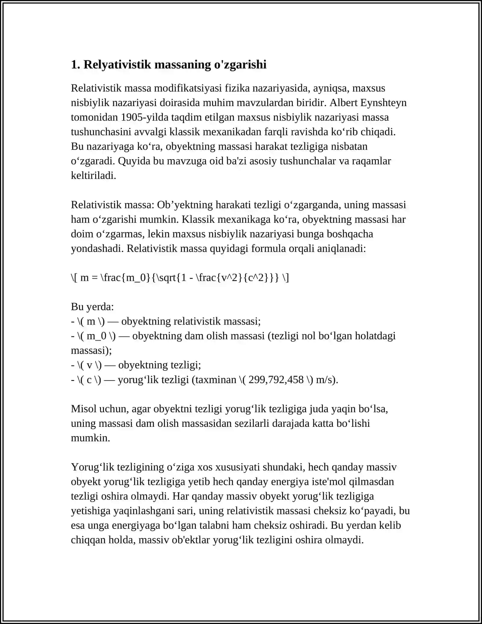 RELYATIVISTIK DINAMIKA ELEMENTLARI 3