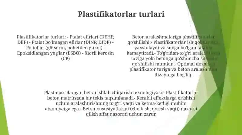 Beton Qorishmasi Tarkibiga Plastifikatorlar QoʻShish Va Uni Tayyorlash Texnologiyasi 3