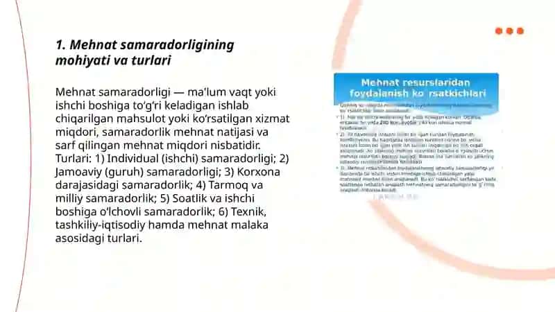 Mehnat samaradorligi va uning omillari 3