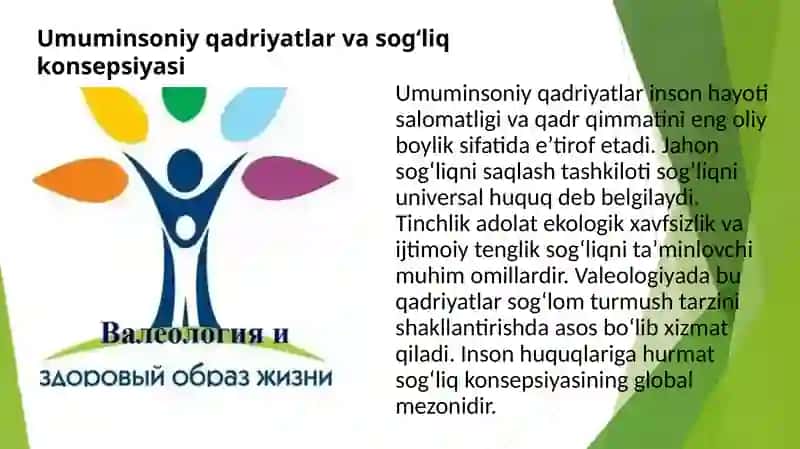 Umuminsoniy va milliy qadriyatlardagi sog‘liq konsepsiyasi 3