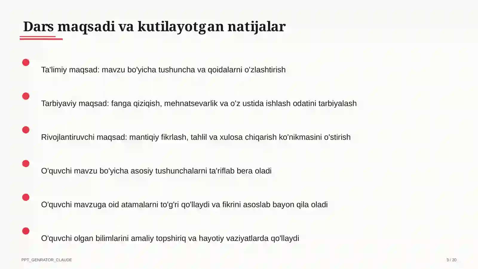 Ingliz tili (1–11) — takrorlash darsi uchun 3