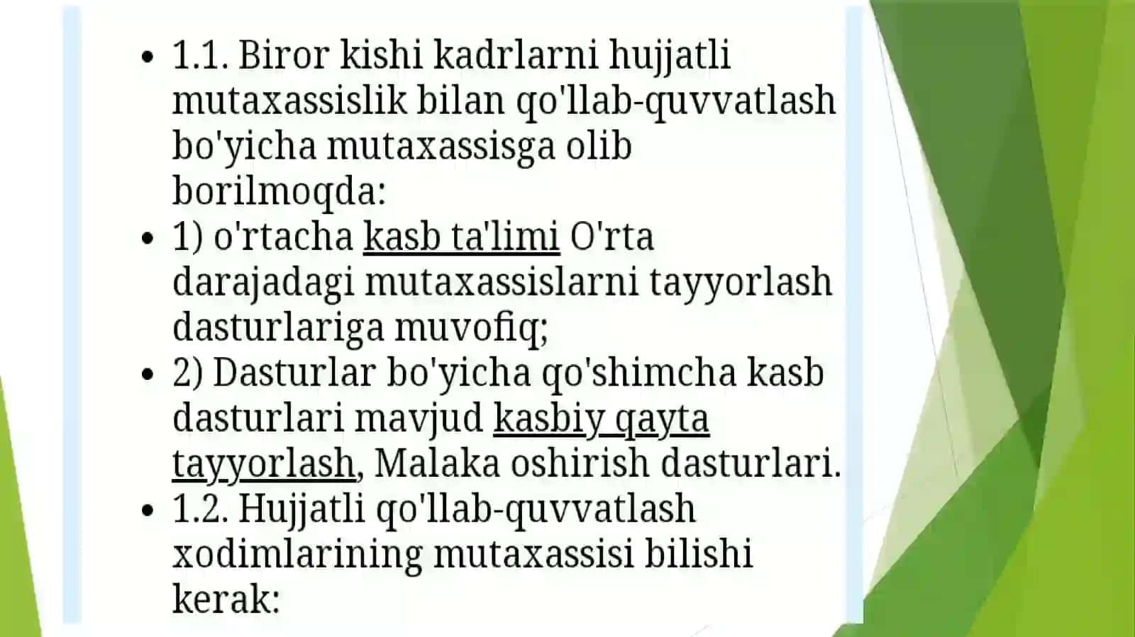 Urganch Davlat Universiteti Kimyoviy texnologiyalar fakulteti 203-otguru h talabasi Abdusheripov Temurning O’zbek tilining sohada qo’llanilishi fanidan tayyorlagan mustaqilishi 3