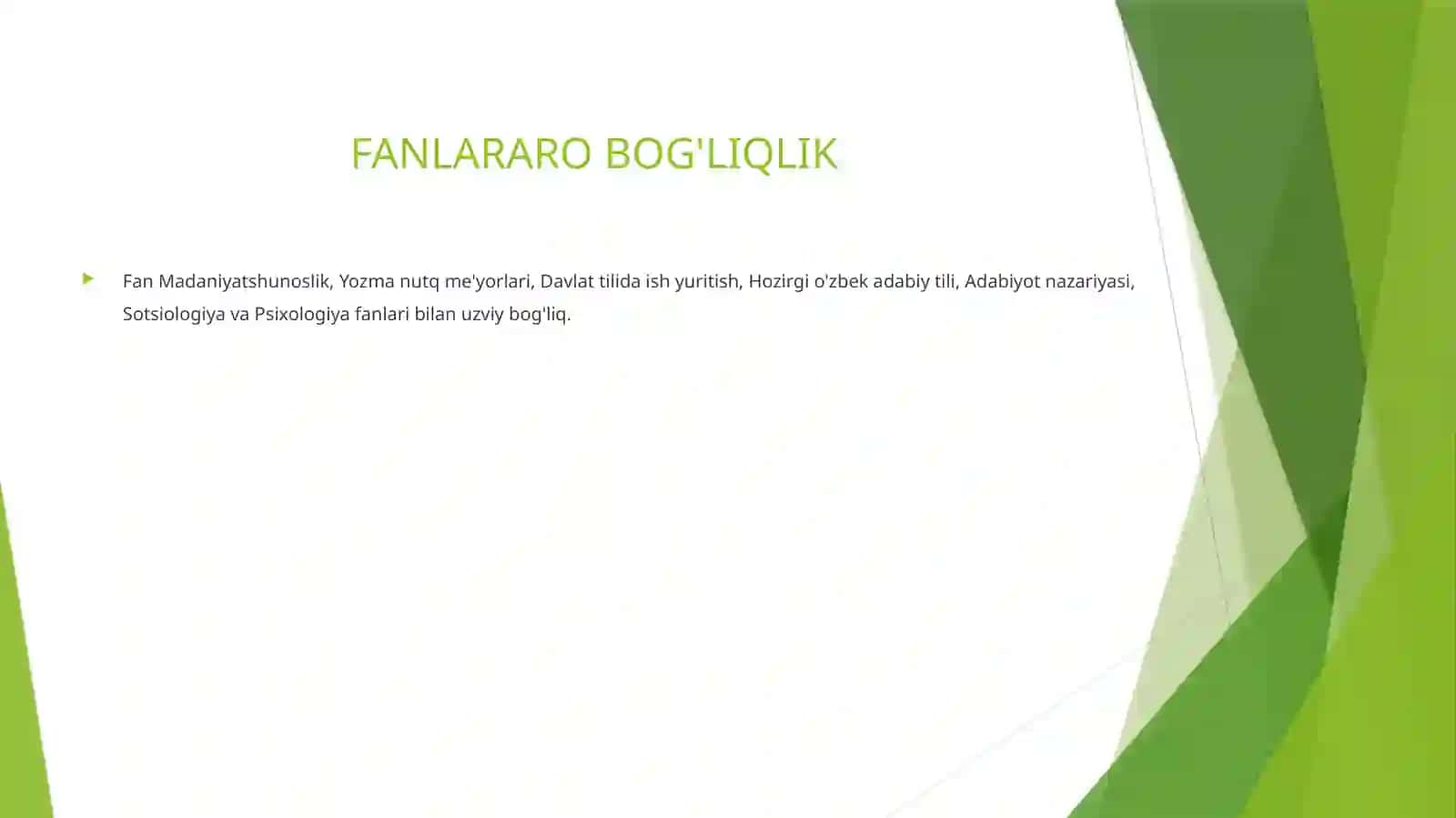 Mutolaa madaniyati va ifodali o'qish fani 3