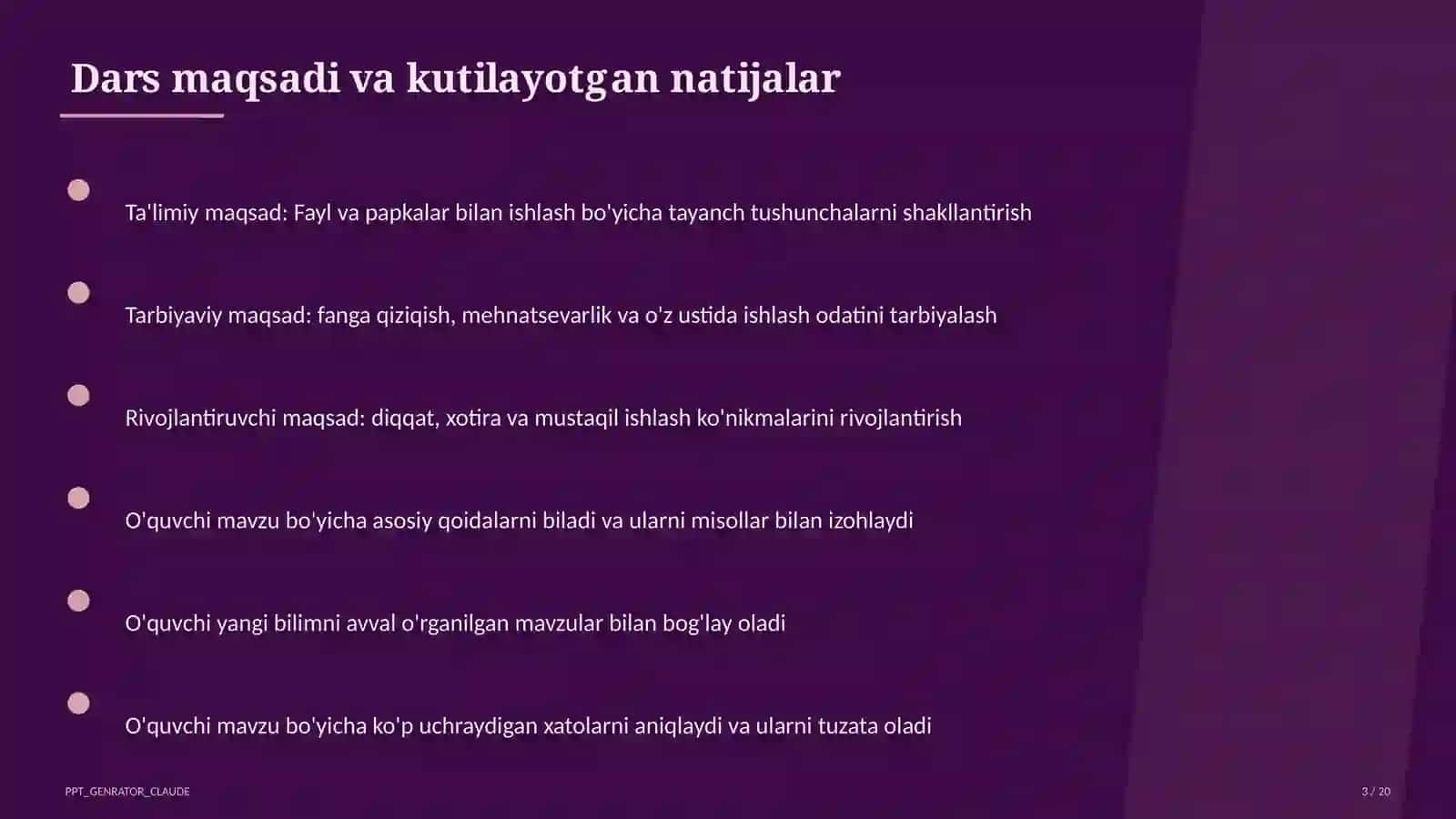 Fayl va papkalar bilan ishlash (5-sinf) 3
