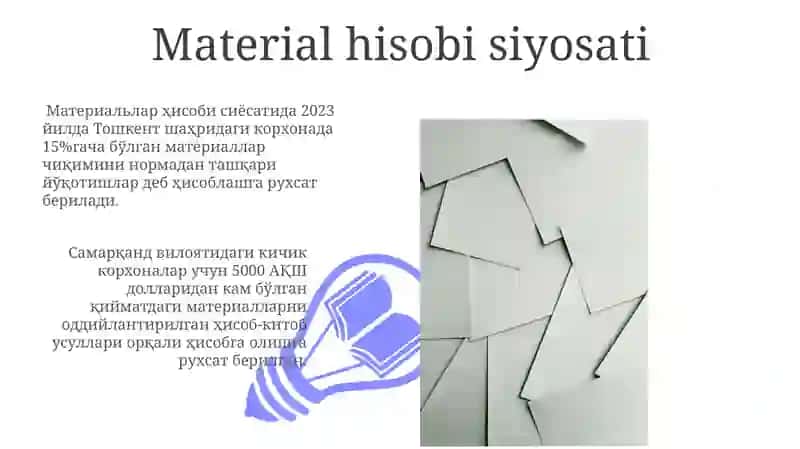 Materiallar hisobi 3