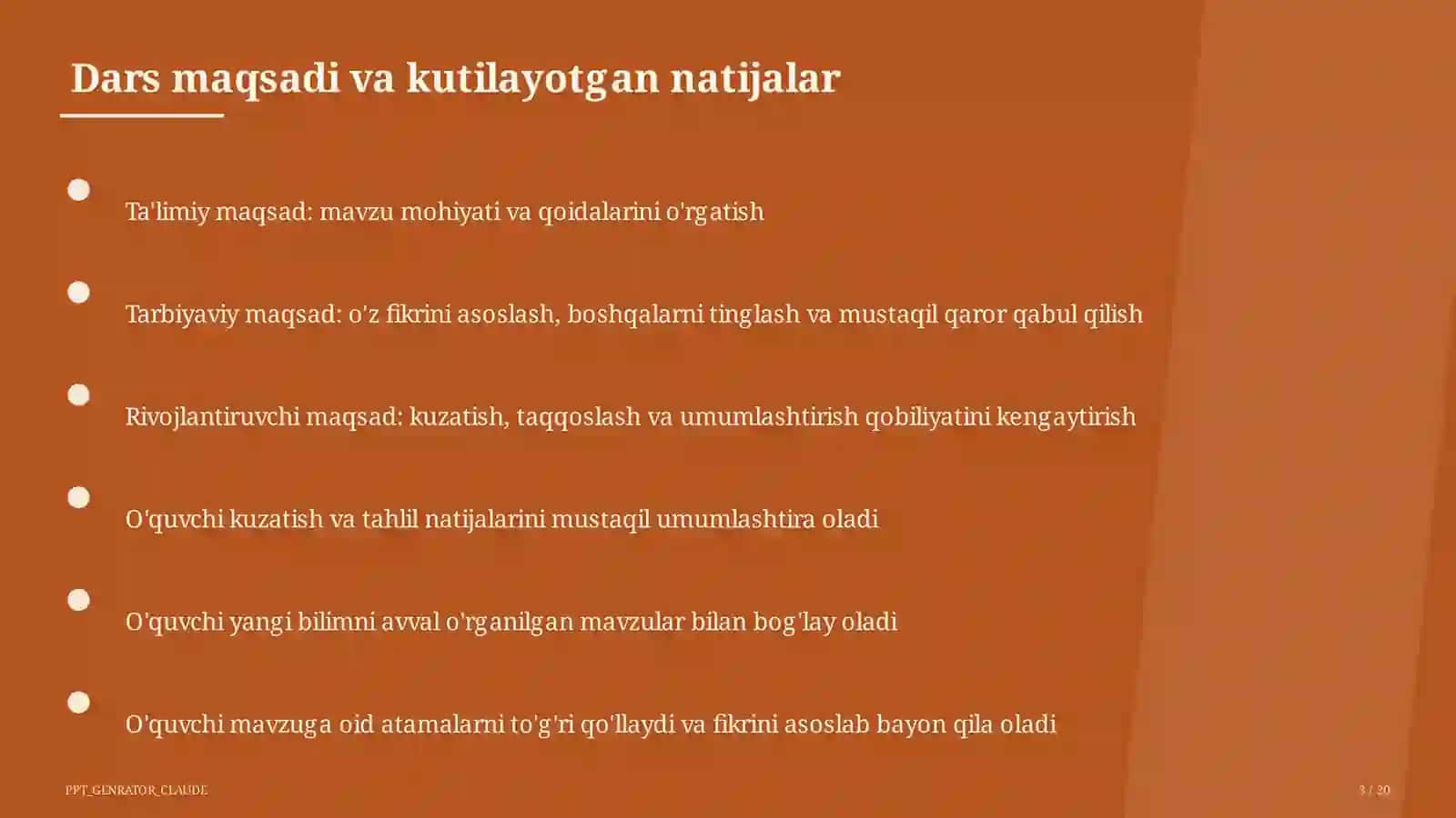 O'zbek milliy taomlari tayyorlash texnologiyasi (6-sinf) 3