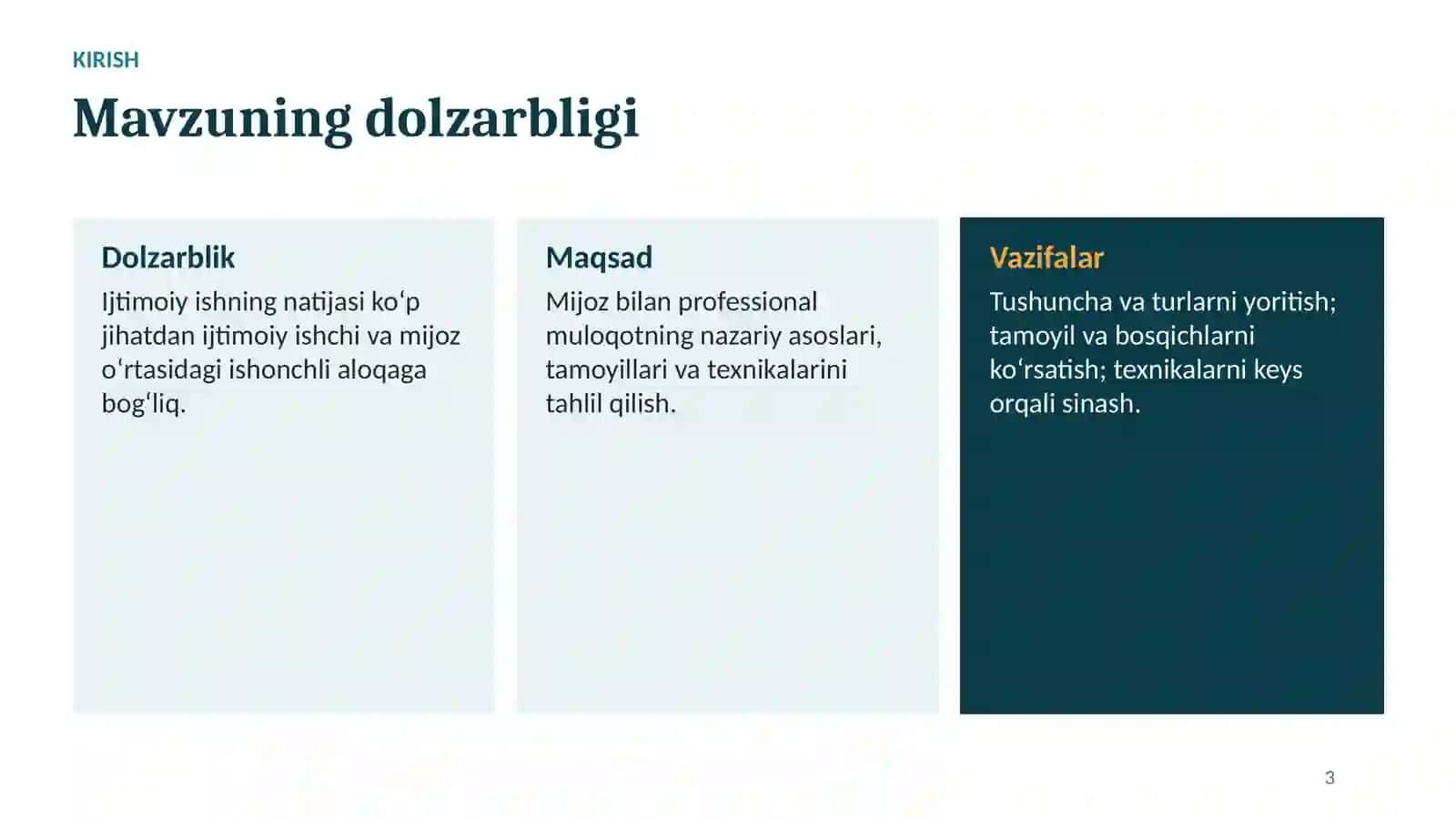 Ijtimoiy ish nazariyasi fani 3