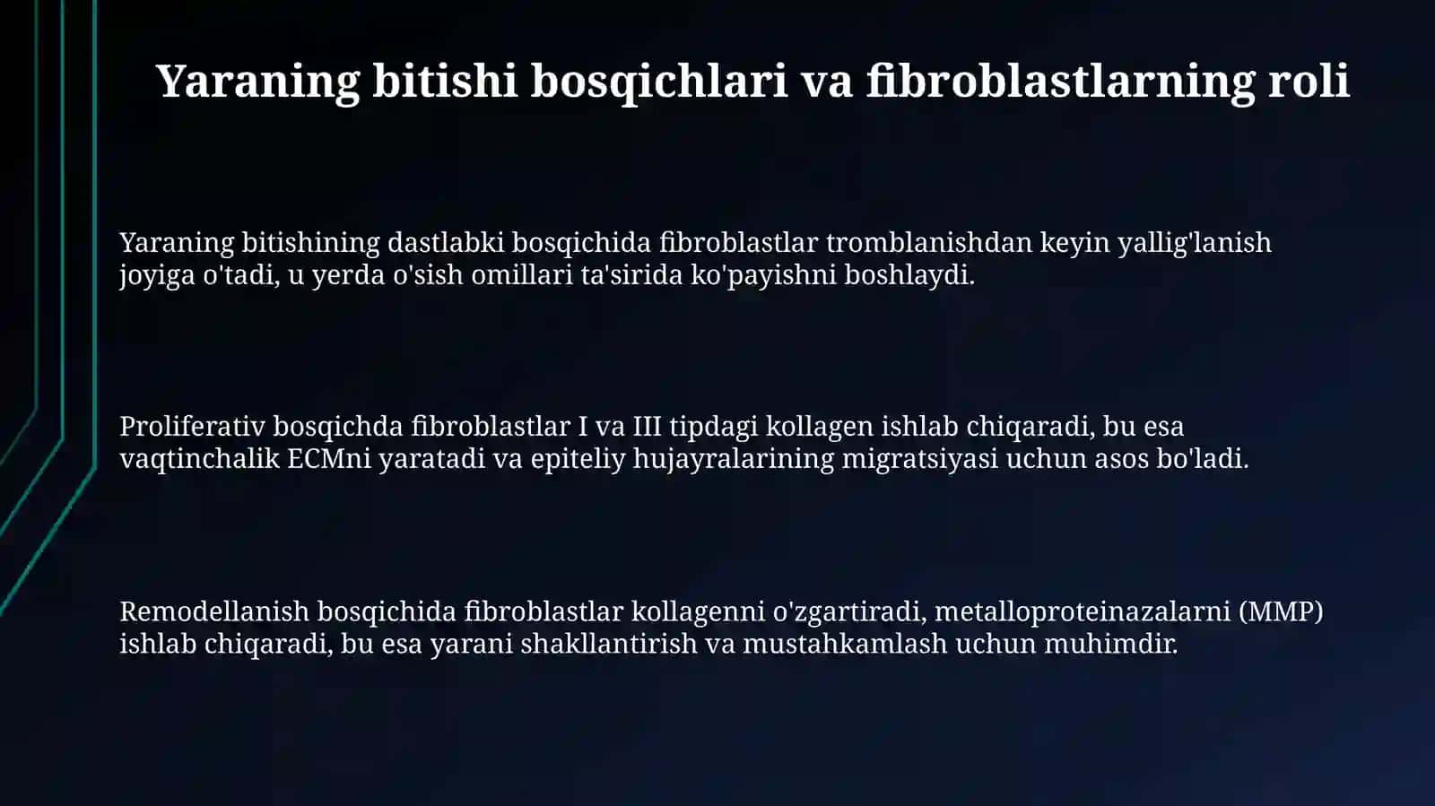 Fibroblastlar va Chandiq Hosil Boʻlishdagi Roli 3