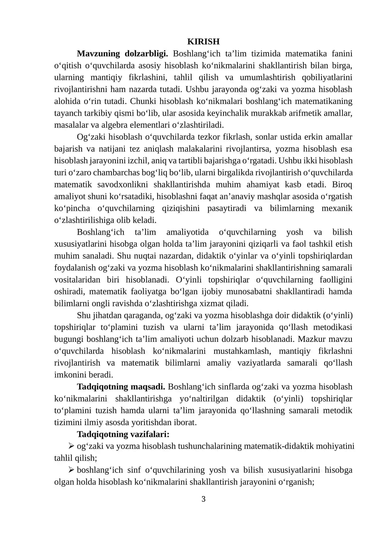 OG'ZAKI VA YOZMA HISOBLASHGA DOIR DIDAKTIK (O‘YINLAR) TOPSHIRIQLAR TO‘PLAMINI TUZISH 3