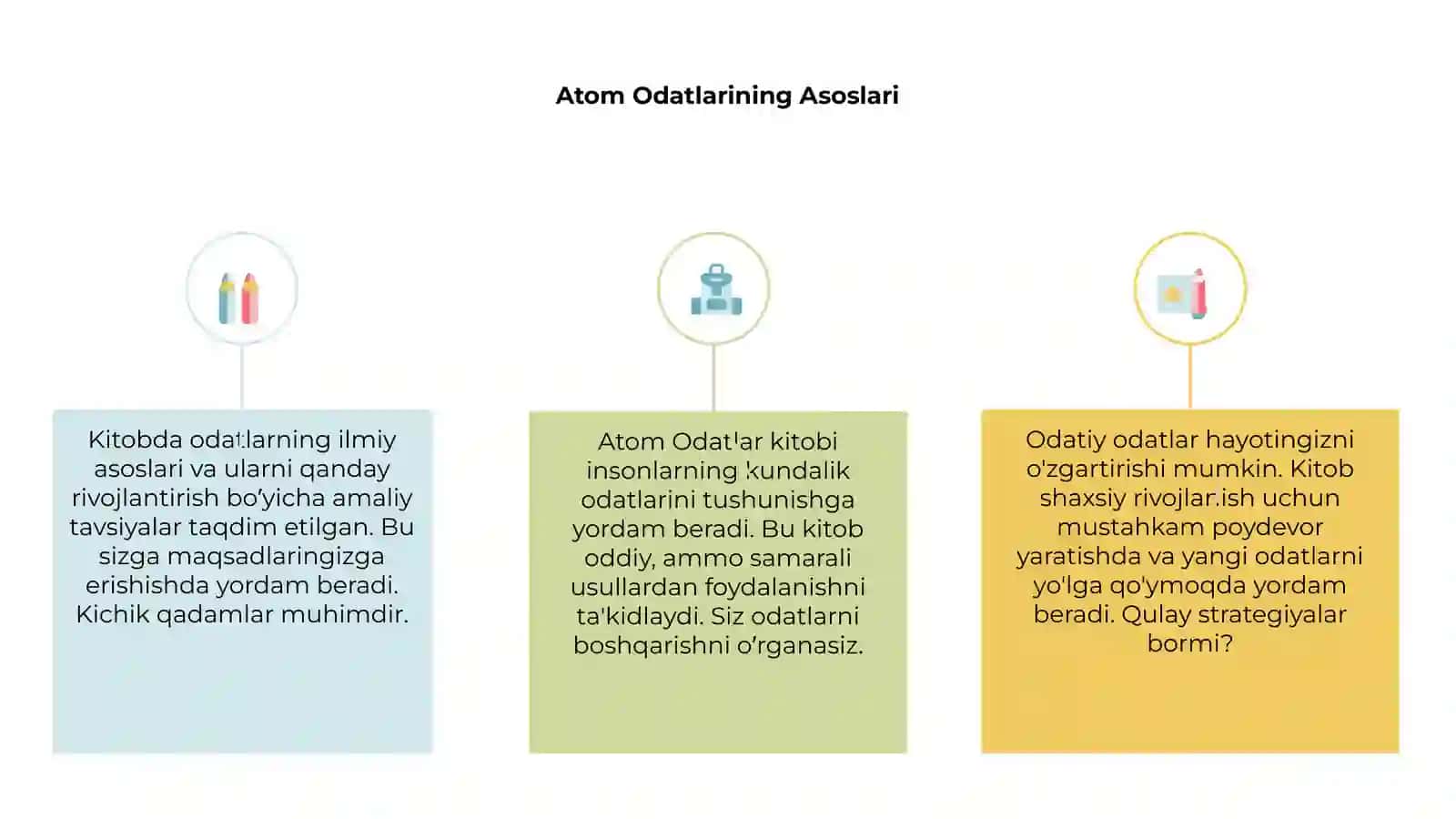 Atom Odatlar kitobi 3