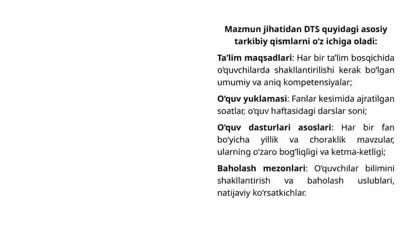 Davlat ta'lim standartlari 3