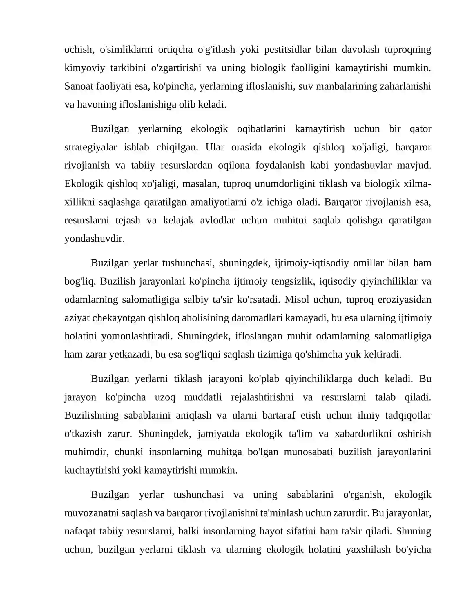 Buzilgan yerlar tushunchasi va ularning buzilishiga sabab boʻladigan omillar 3