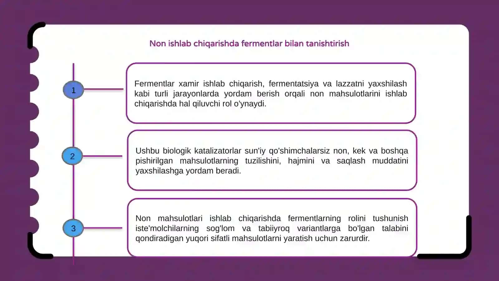 Nonmahsulotlari ishlab chiqarishda fermentlardan foydalanish 3