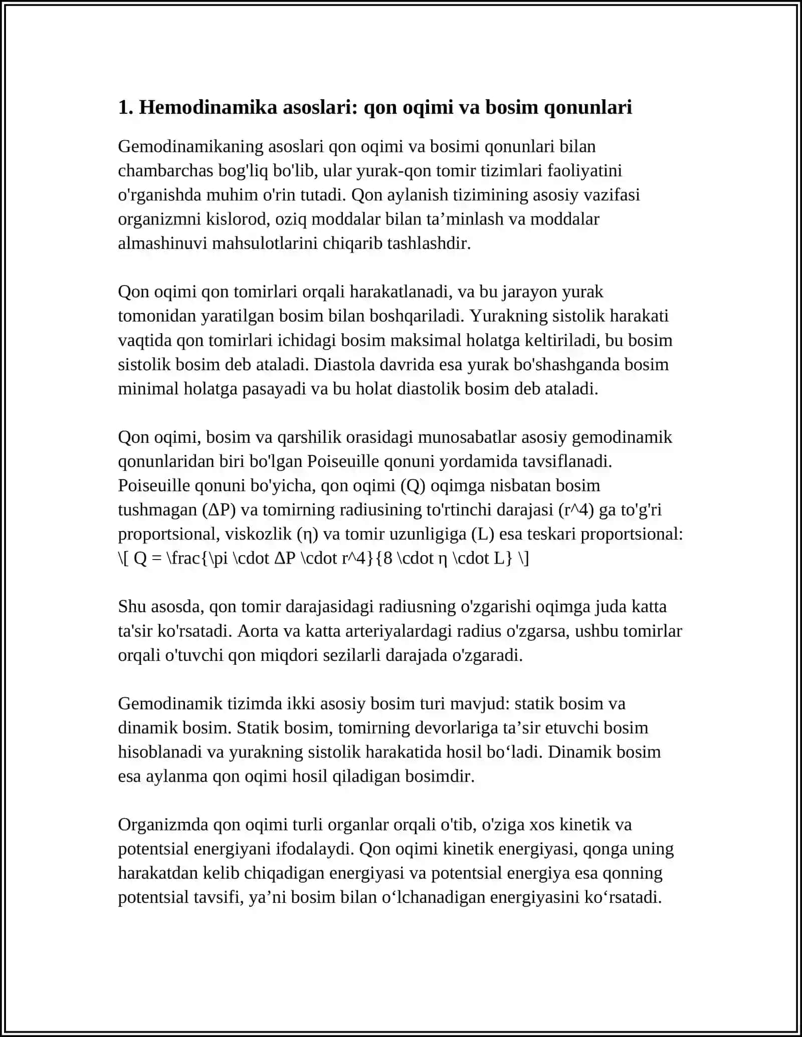 FIZIOLOGIK GEMODINAMIKANING QONUNLARI VA ZAMONAVIY TEKSHIRISH USULLARI 3