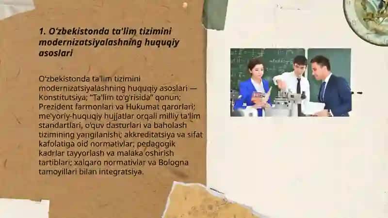 O‘zbekistonda ta'lim tizimini modernizatsiyalash jarayonlari 3