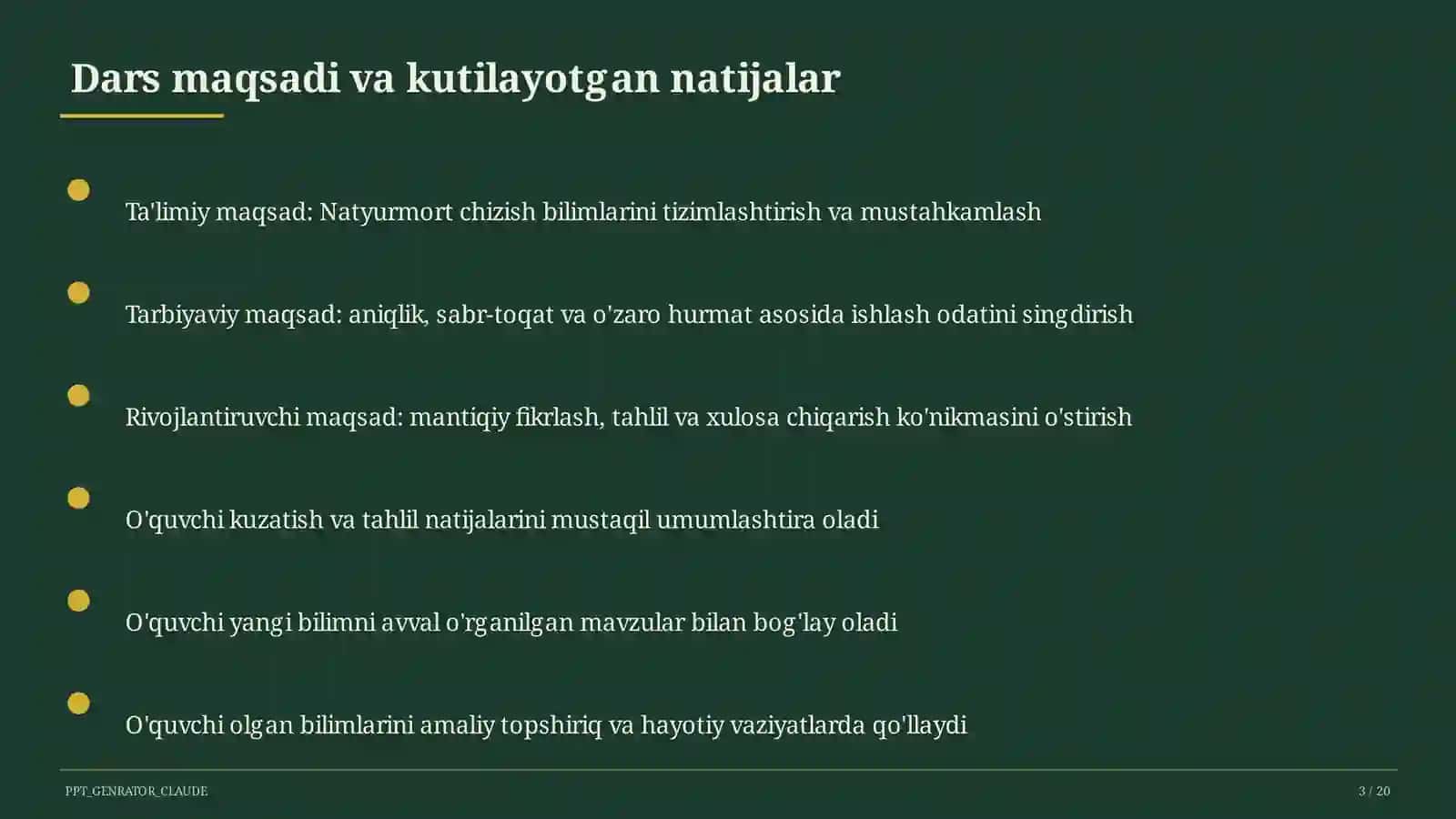 Natyurmort chizish (2-sinf) 3