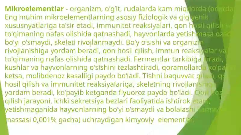 Makro va mikroelementlar fizalogiyasi 3