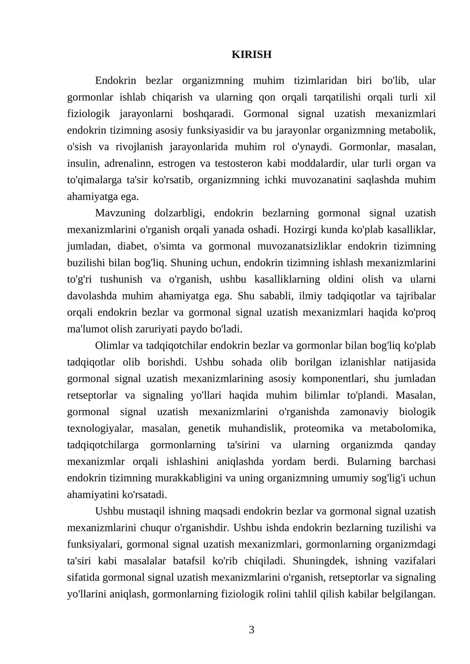 Endokrin bezlarda gormonal signal uzatish mexanizmlari 3