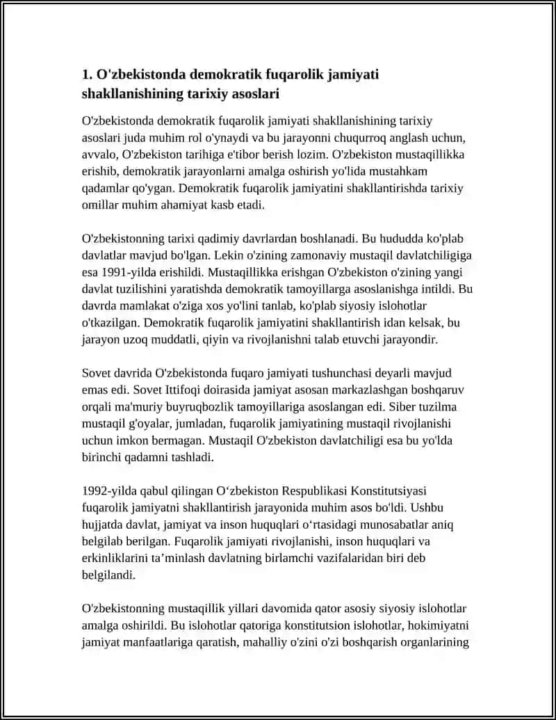 O'ZBEKISTONDA DEMOKRATIK FUQOROLIK JAMIYATI ASOSLARINING SHAKILLANISHI,AMALGA OSHIRILGAN SIYOSIY ISLOHOTLAR 3