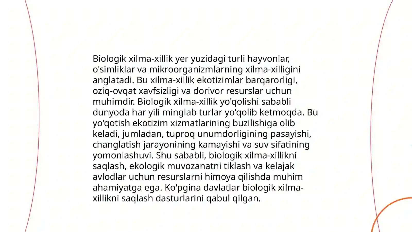 Biologik xilma-xillikni muhofaza qilish muammolarini o'rgangan 3
