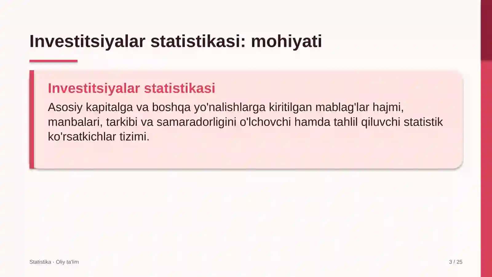 Ekologik nodavlat tashkilotlarda investitsiyalar statistikasi 3