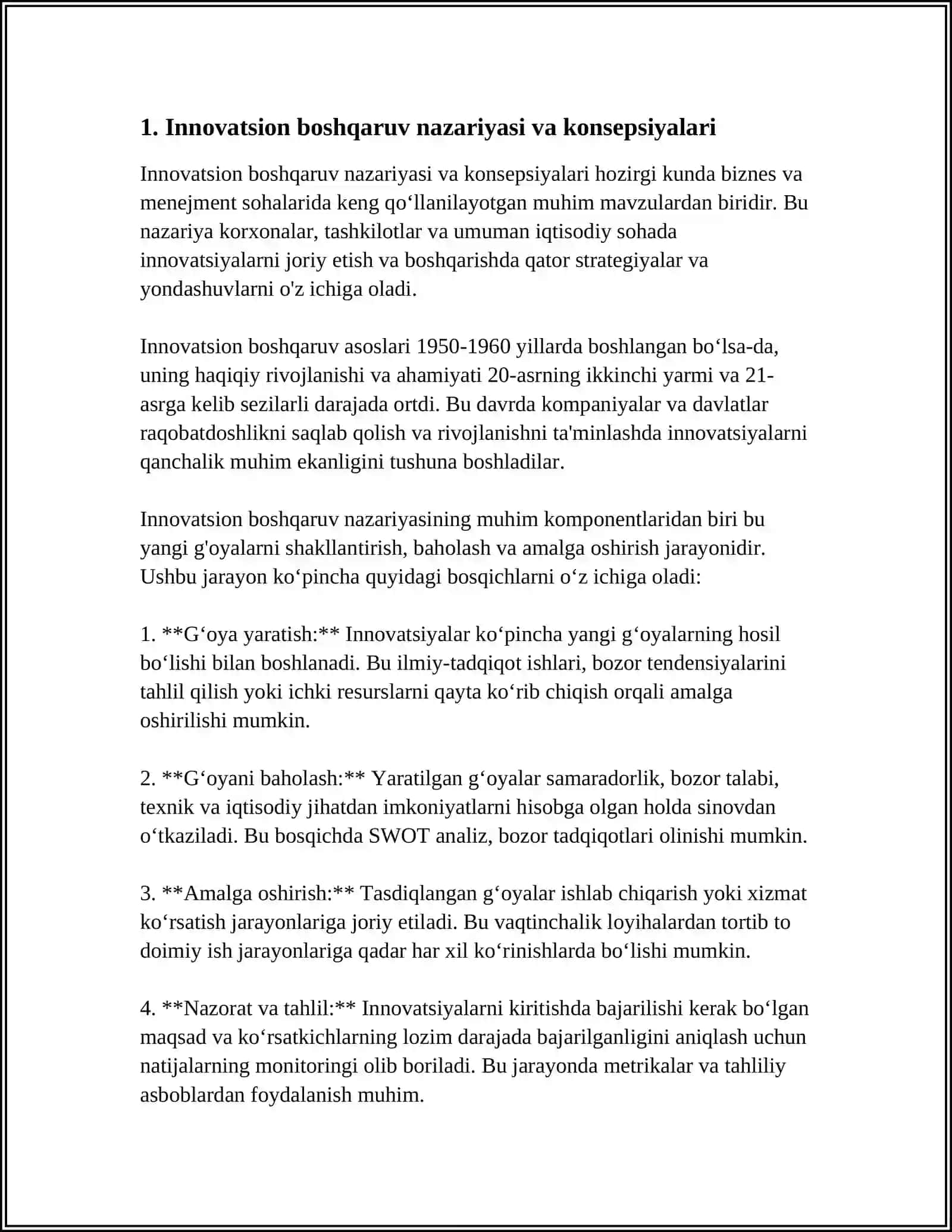 INNOVATSION BOSHQARUV VA UNING IQTISODIY SAMARADORLIGI 3