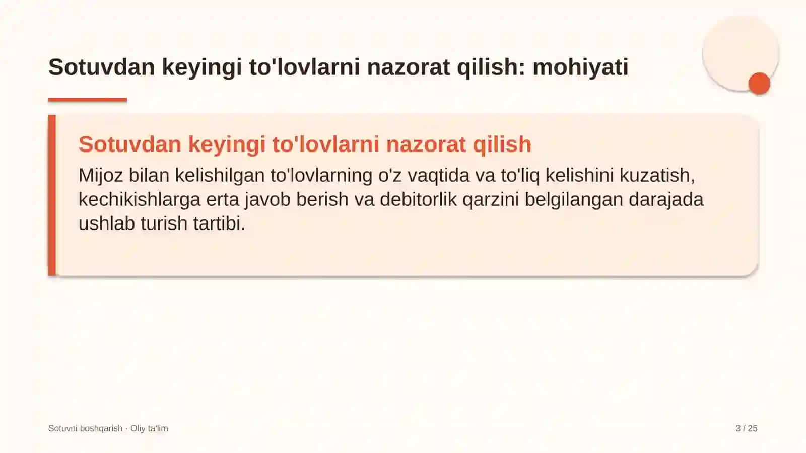 Bolalar musiqa va san'at maktablarida sotuvdan keyingi to'lovlarni nazorat qilish 3