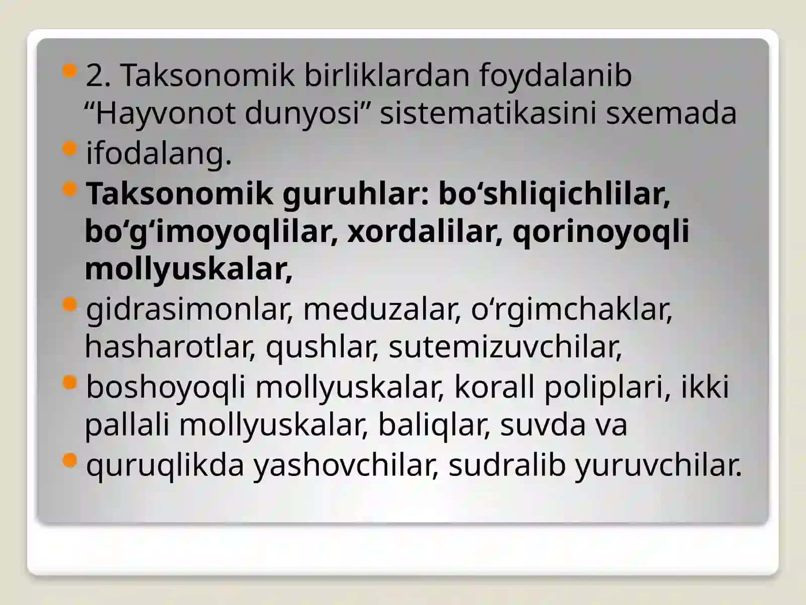 TIRIK ORGANIZMNING TUZILISHI 3