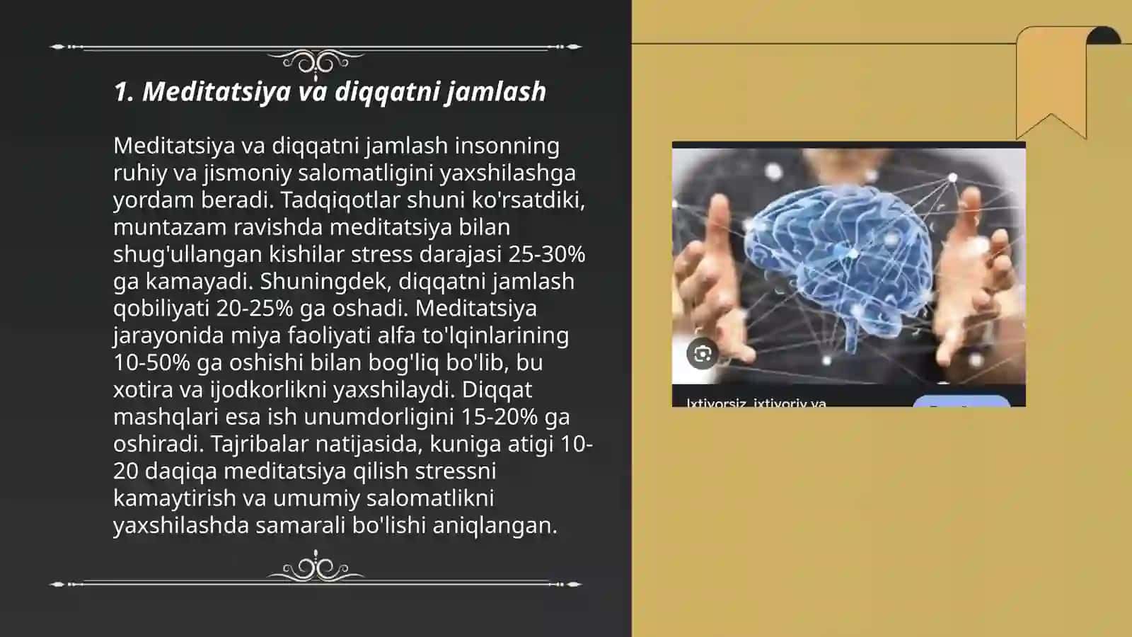 Meditatsiya va diqqatni jamlash 3