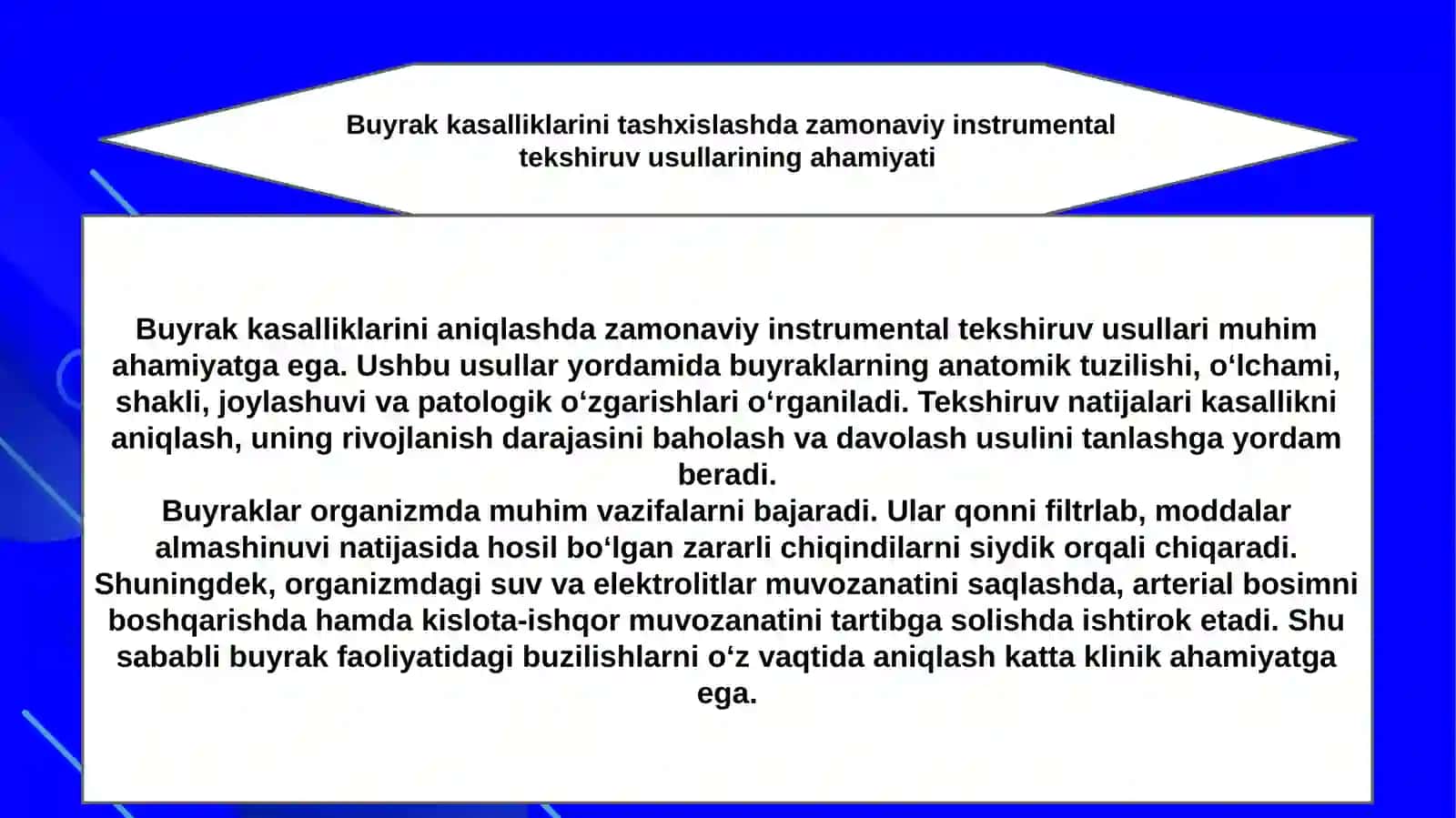 Buyrak kasalliklarini zamonaviy rentgenologik va kompyuterli tomografiya tekshirish usullari 3
