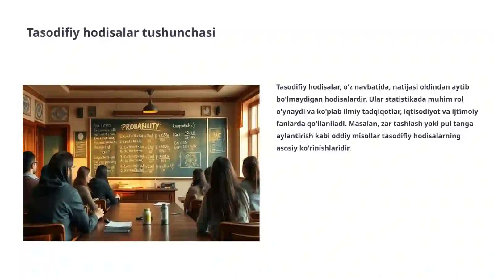 Tasodifiy hodisalar turlari 3