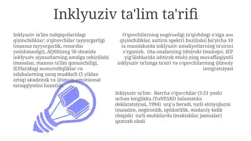 Inklyuziv ta'lim ta'rifi 3