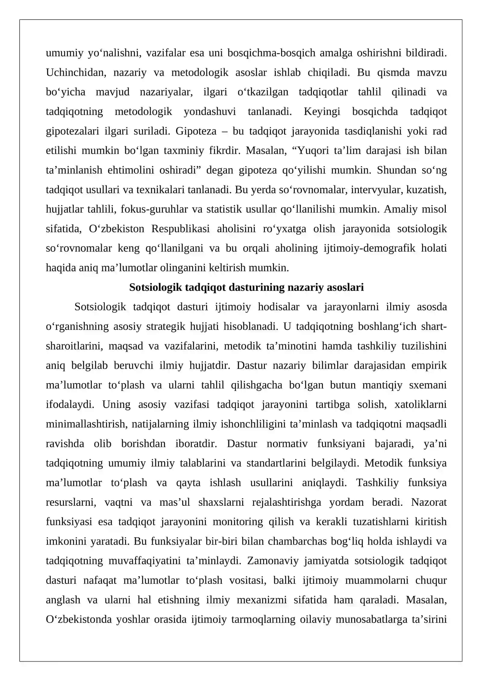 Sotsiologik tadqiqot dasturi va tuzish texnikasi 3
