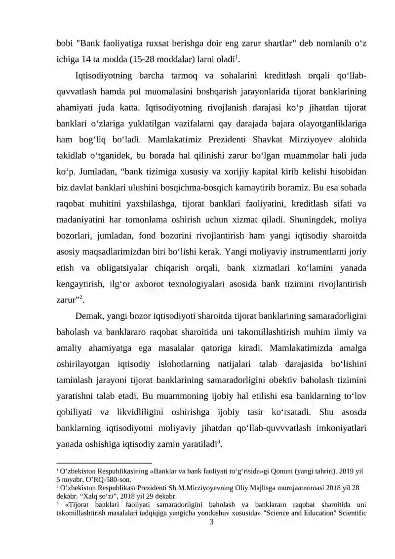 Tijorat banklari faoliyatining iqtisodiy samaradorligini oshirish yo‘llari 3