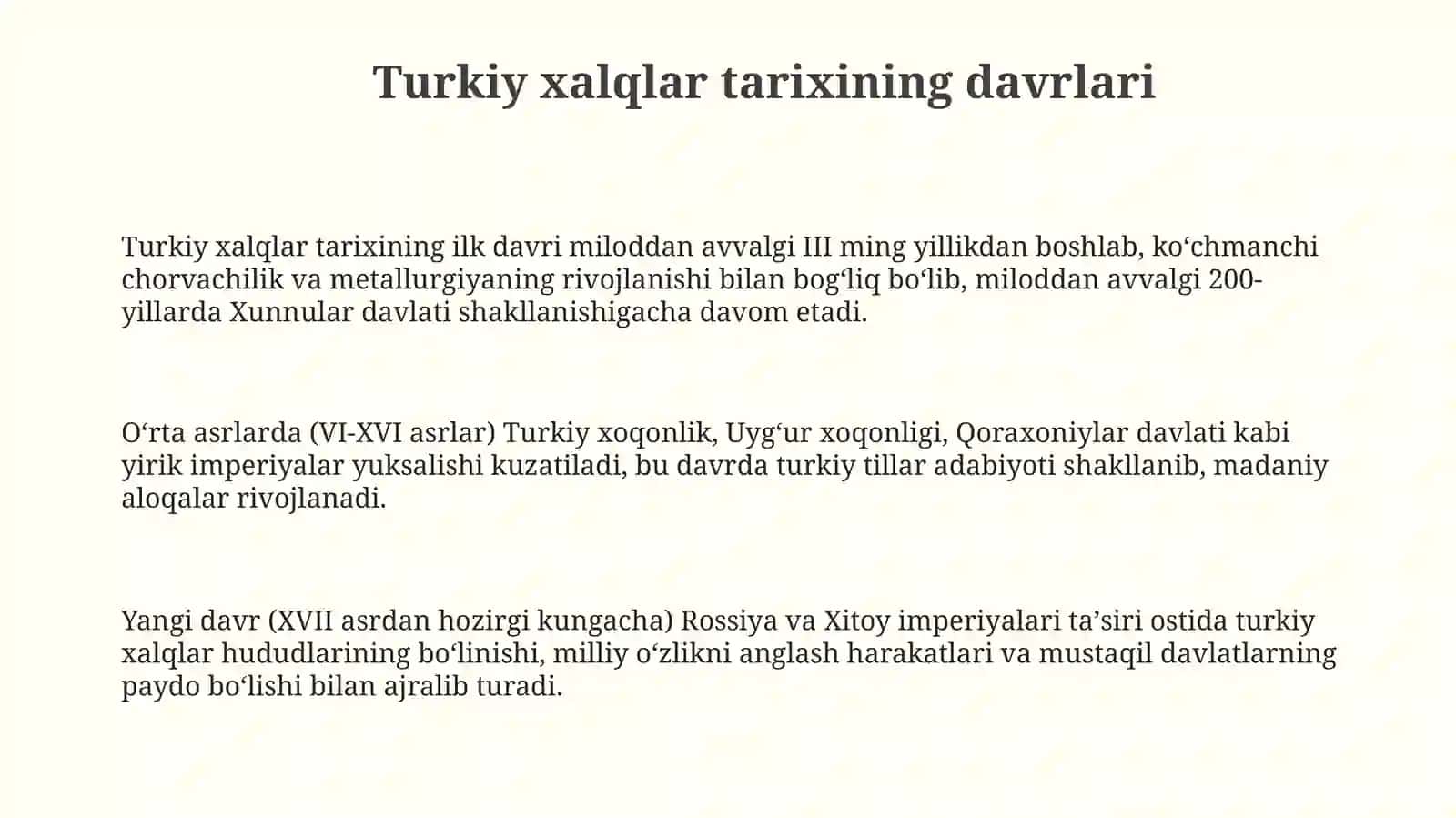 Turkiy xalqlarning tarixiy davrlari 3