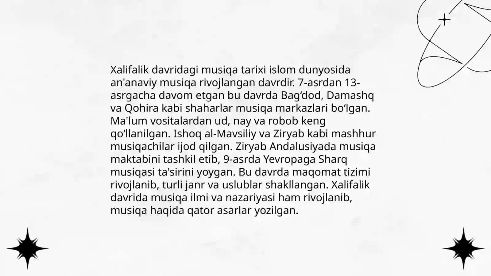Arab xalifaligi davrida musiqa ma'daniyati 3