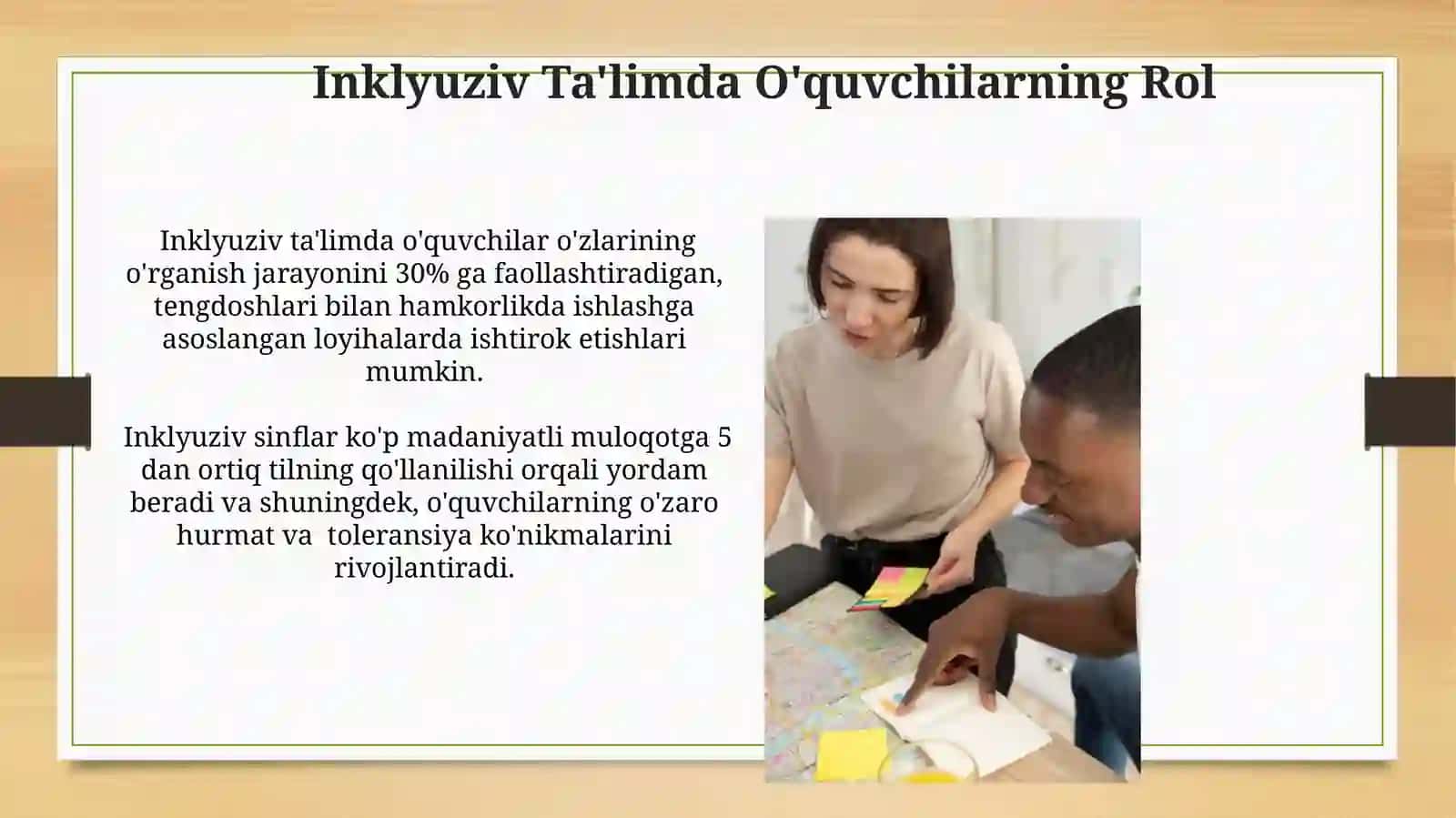 Inklyuziv va birgalikda oqitish: ularning asosiy farqlarini asoslash 3