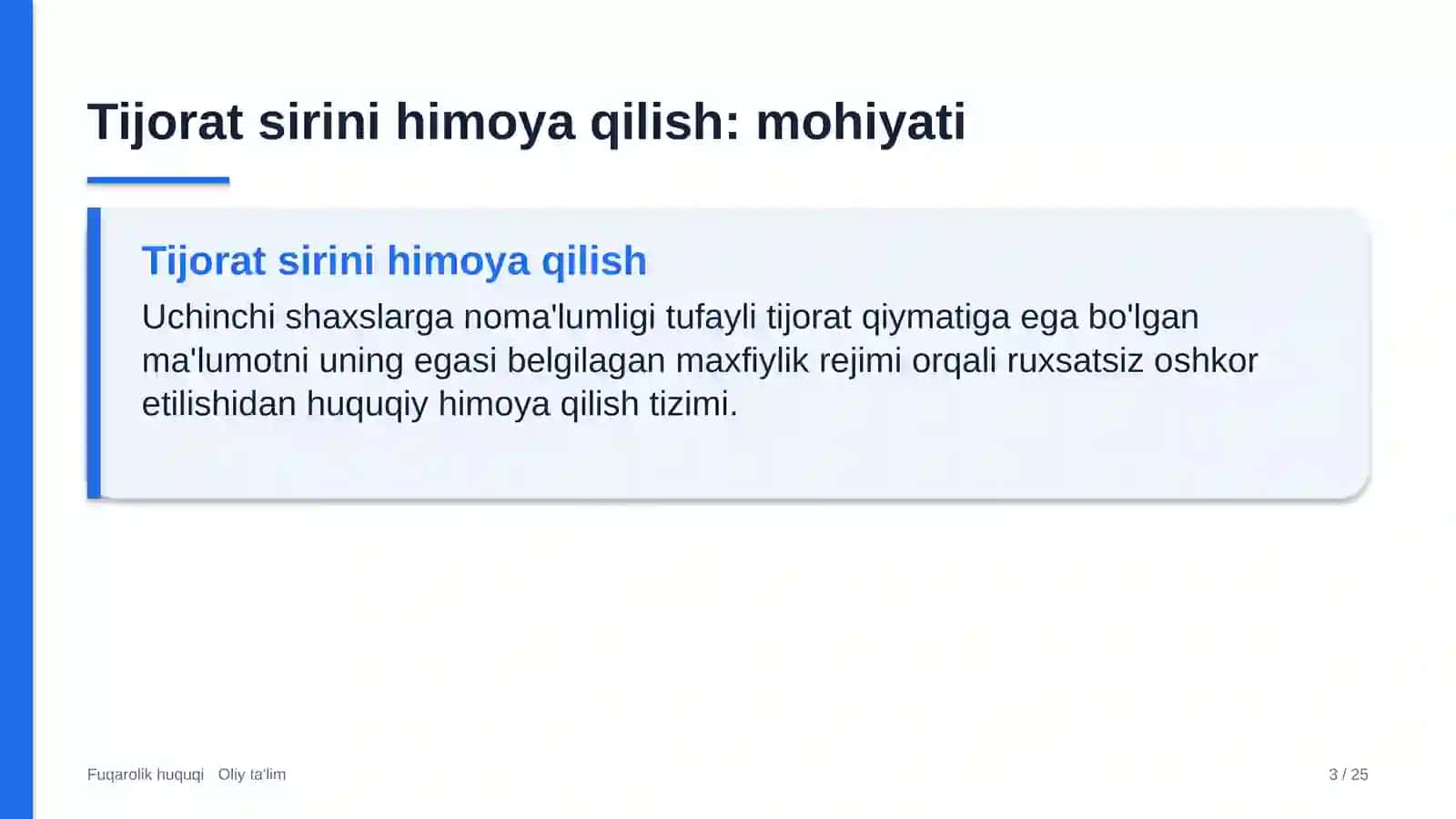 Dam olish maskanlarida tijorat sirini himoya qilish 3