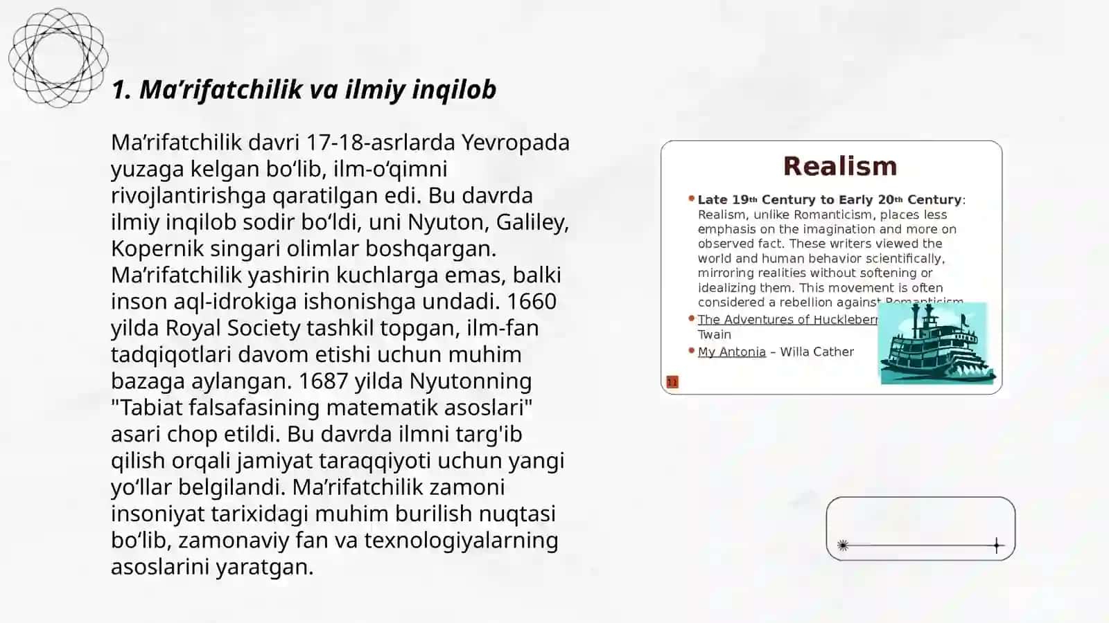 XVIII asr Yevropa ma`rifatchilik adabiyoti 3