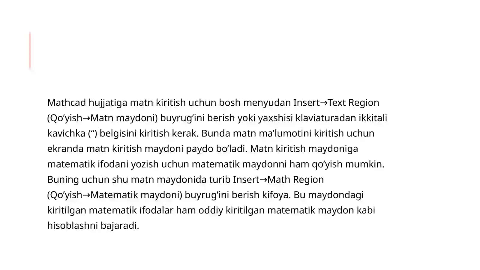 MATHCAD PAKETIDA DIFFERENSIAL TENGLAMALAR SIMVOLLARNI HISOBLASH 3