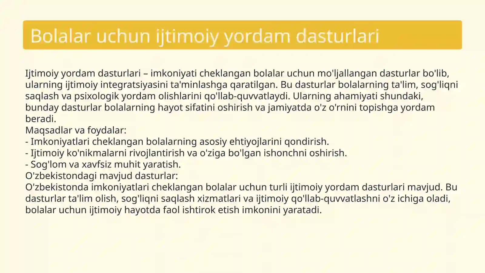 Imkoniyati cheklangan bolalar bilan ijtimoiy ish 3