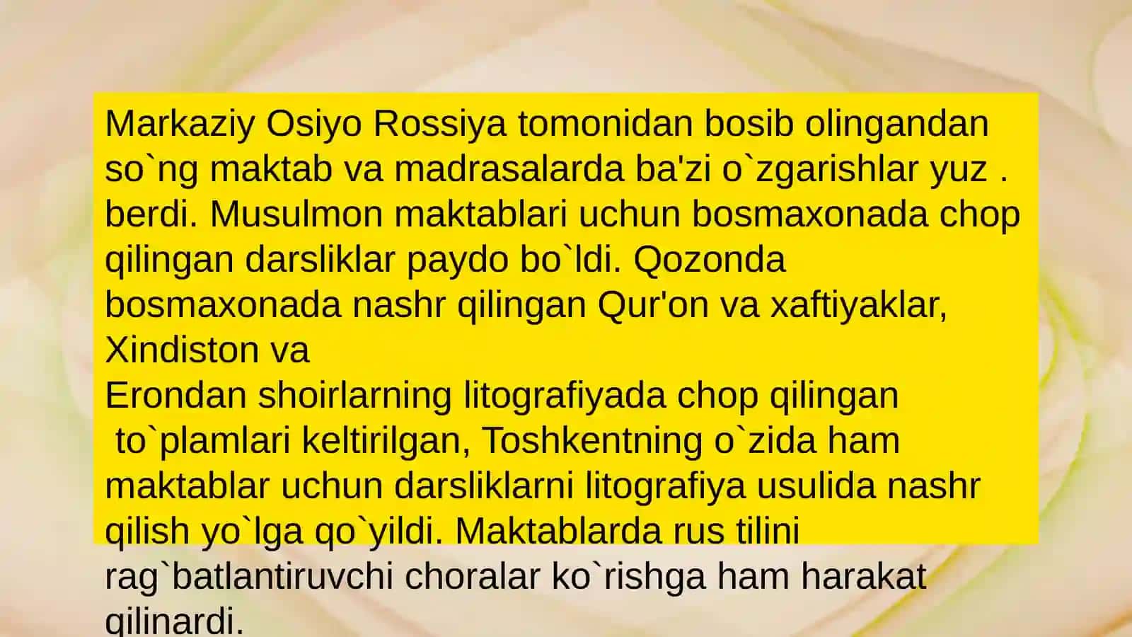 Rossiya imperiyasi davrida Turkistonda ta‘lim tizimi 3