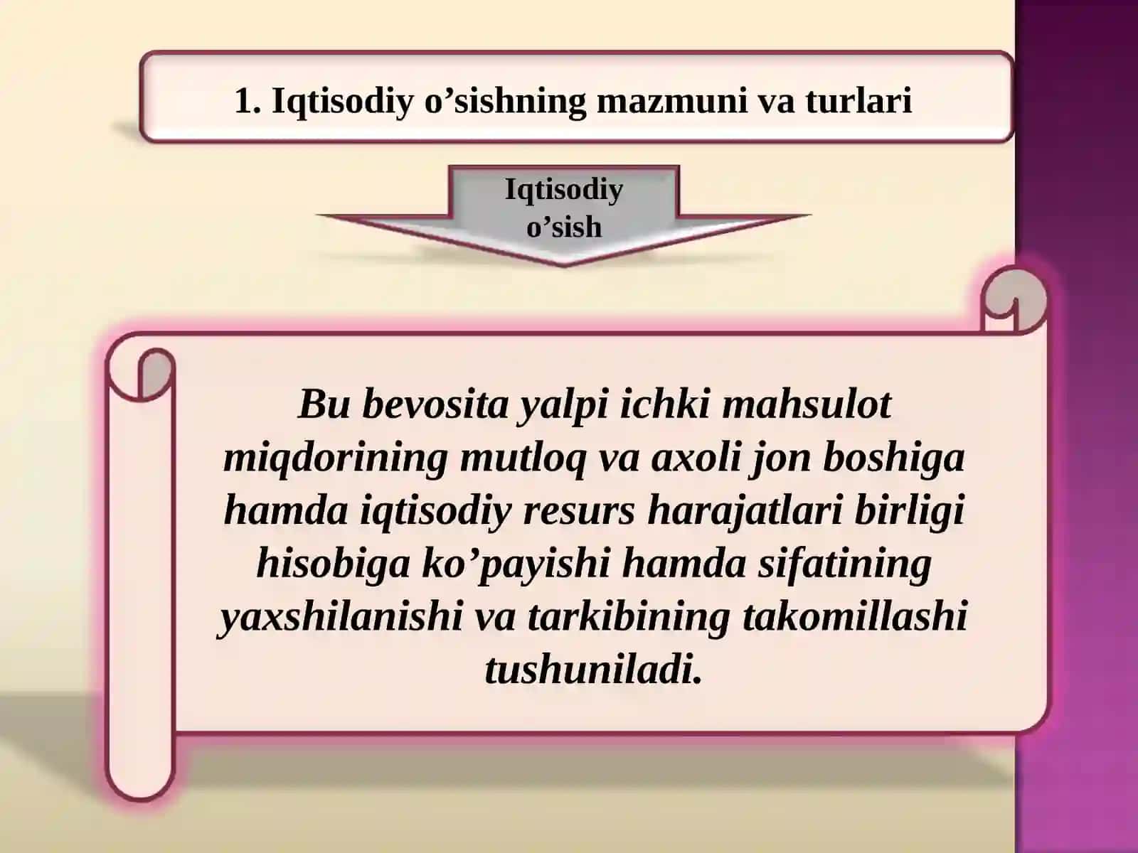 MAKROIQTISODIY SIYOSAT. IQTISODIY O’SISH VA MILLIY BOYLIK 3