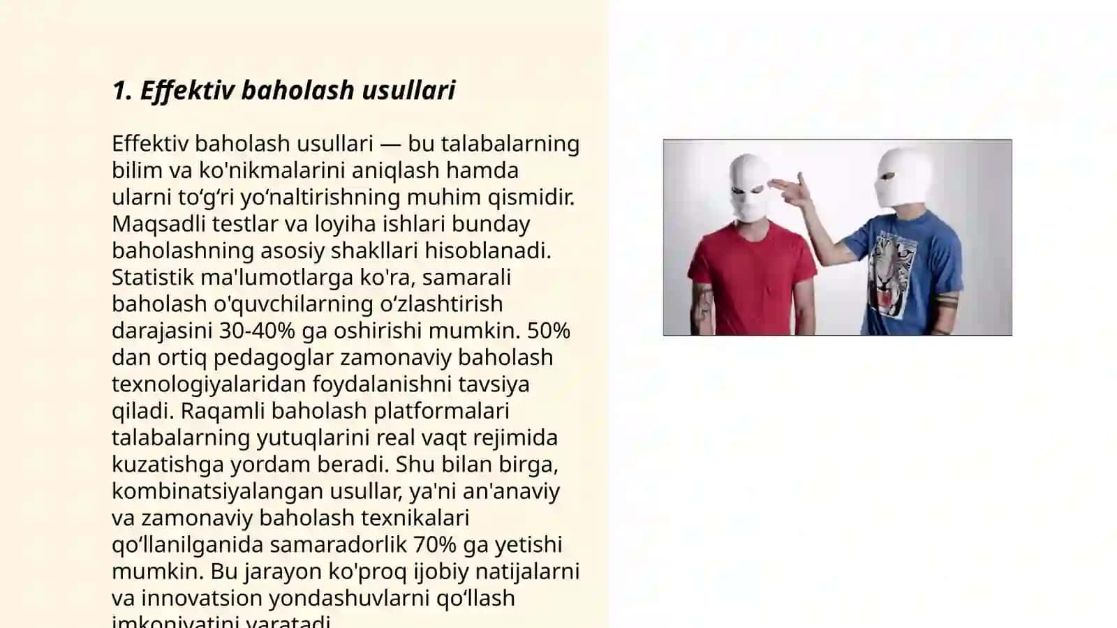 Effektiv va asosli baholar 3