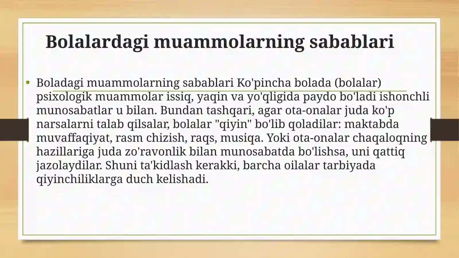 Bolalardagi psixologik muammolar 3