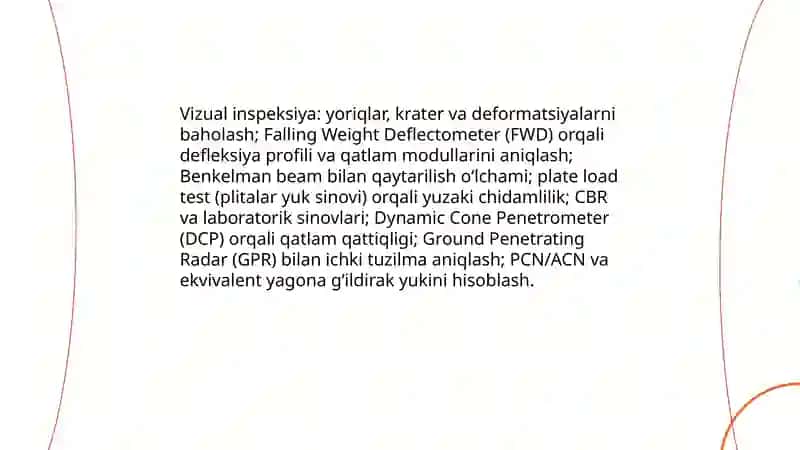 Aerodrom qoplamalarining havo kemalarini otkazish qobiliyati 3