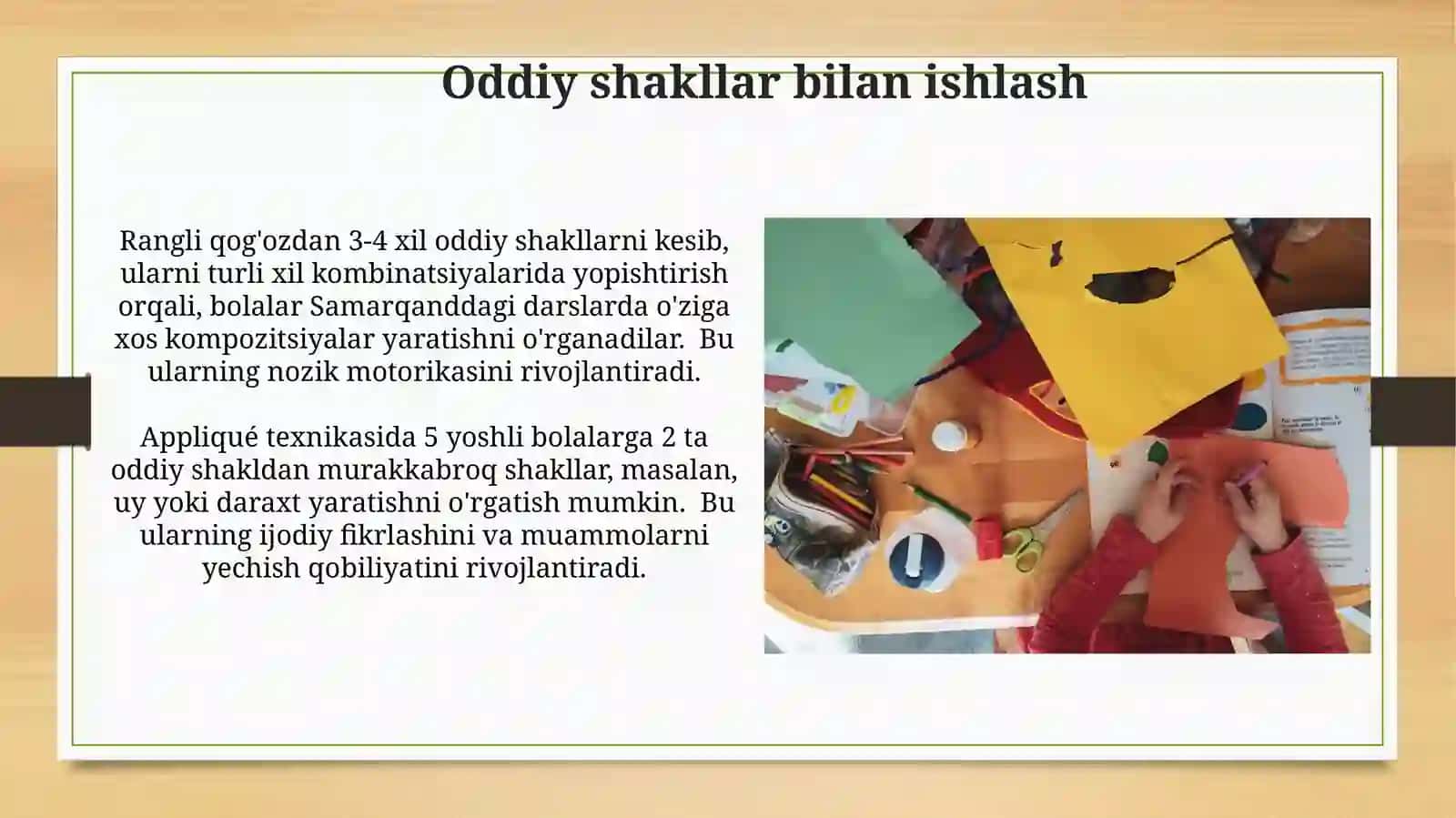 Maktabgacha yoshdagi bolalarni applikatsiya ishigа o‘rgаtish 3