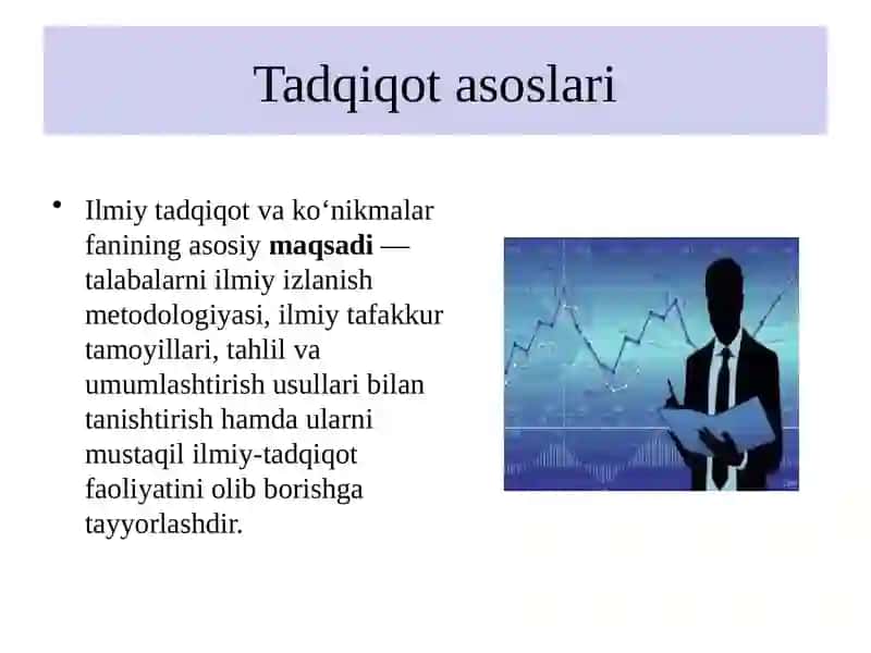 TADQIQOT ASOSLARI,TADQIQOT METODOLOGIYASI VA METODIKASI 3