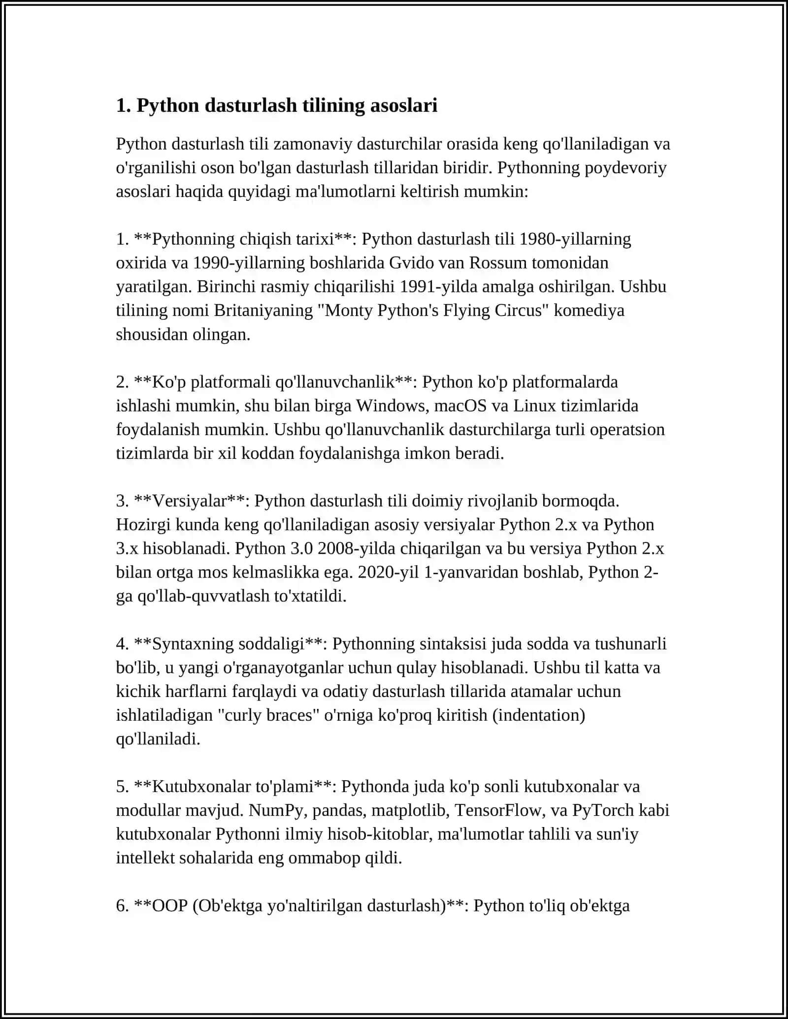 PYTHON DASTURLASH TILI 3