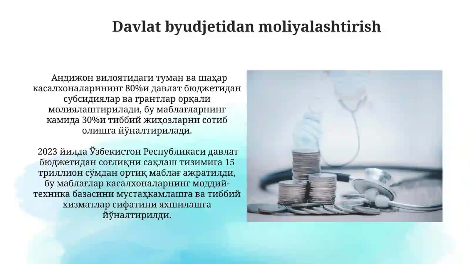 Sog‘liqni saqlash muassasalarining moliyalashtirish standartlari 3